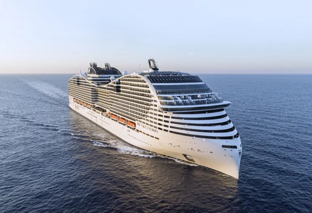 paquebot msc world europa proue vue aerienne