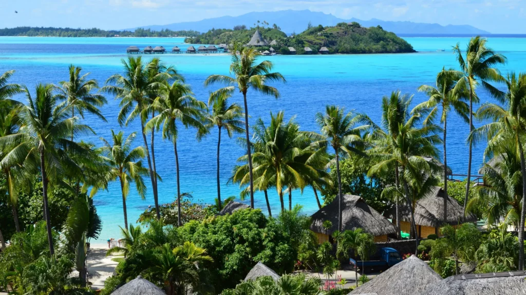 polynesie bora bora lagon bungalows pilotis
