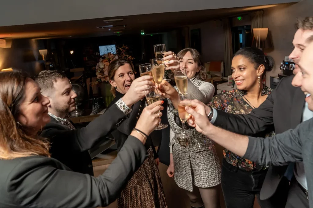 toast champagne soiree entreprise